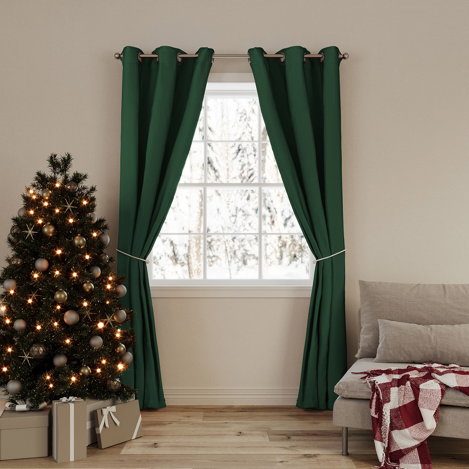 No 918 Cassiel Grommet Top Room Darkening Set of 2 Curtain Panel