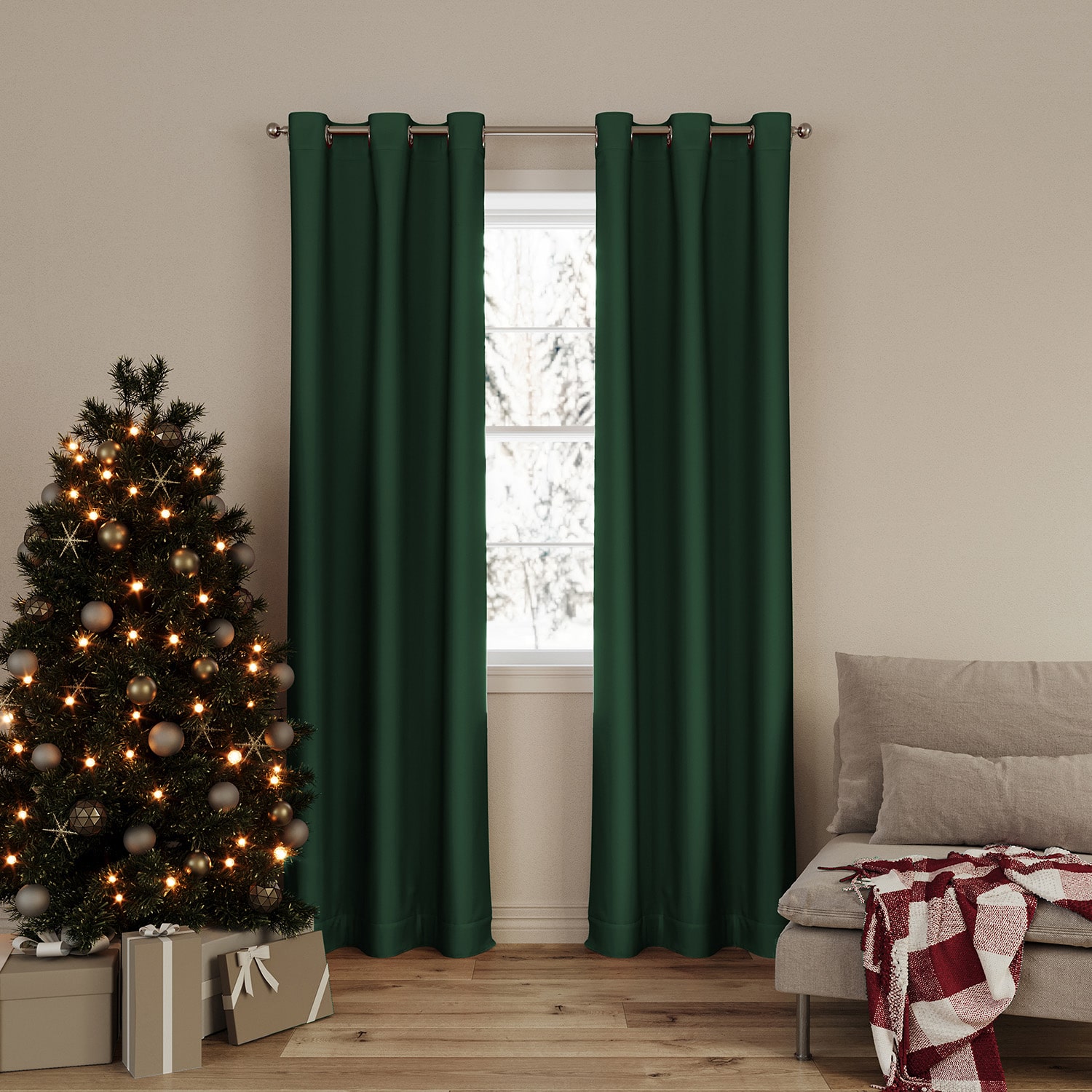 No 918 Cassiel Grommet Top Room Darkening Set of 2 Curtain Panel