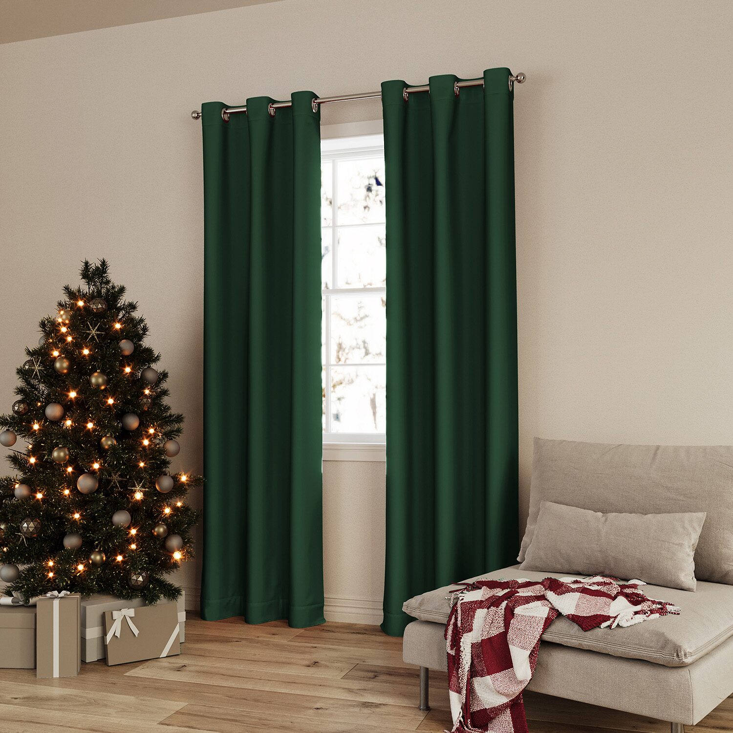 No 918 Cassiel Grommet Top Room Darkening Set of 2 Curtain Panel