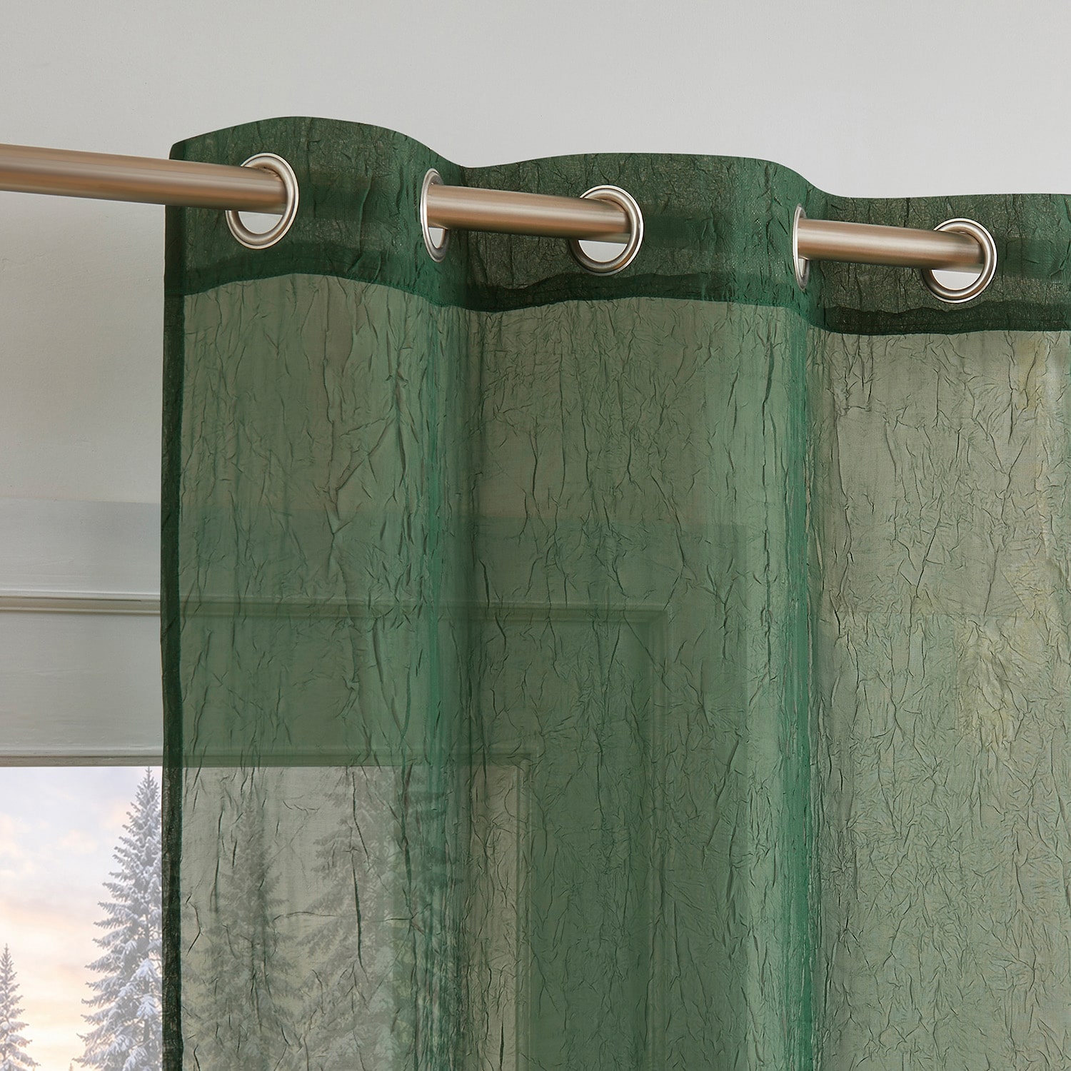 No 918 Felicity Grommet Top Sheer Set of 2 Curtain Panel