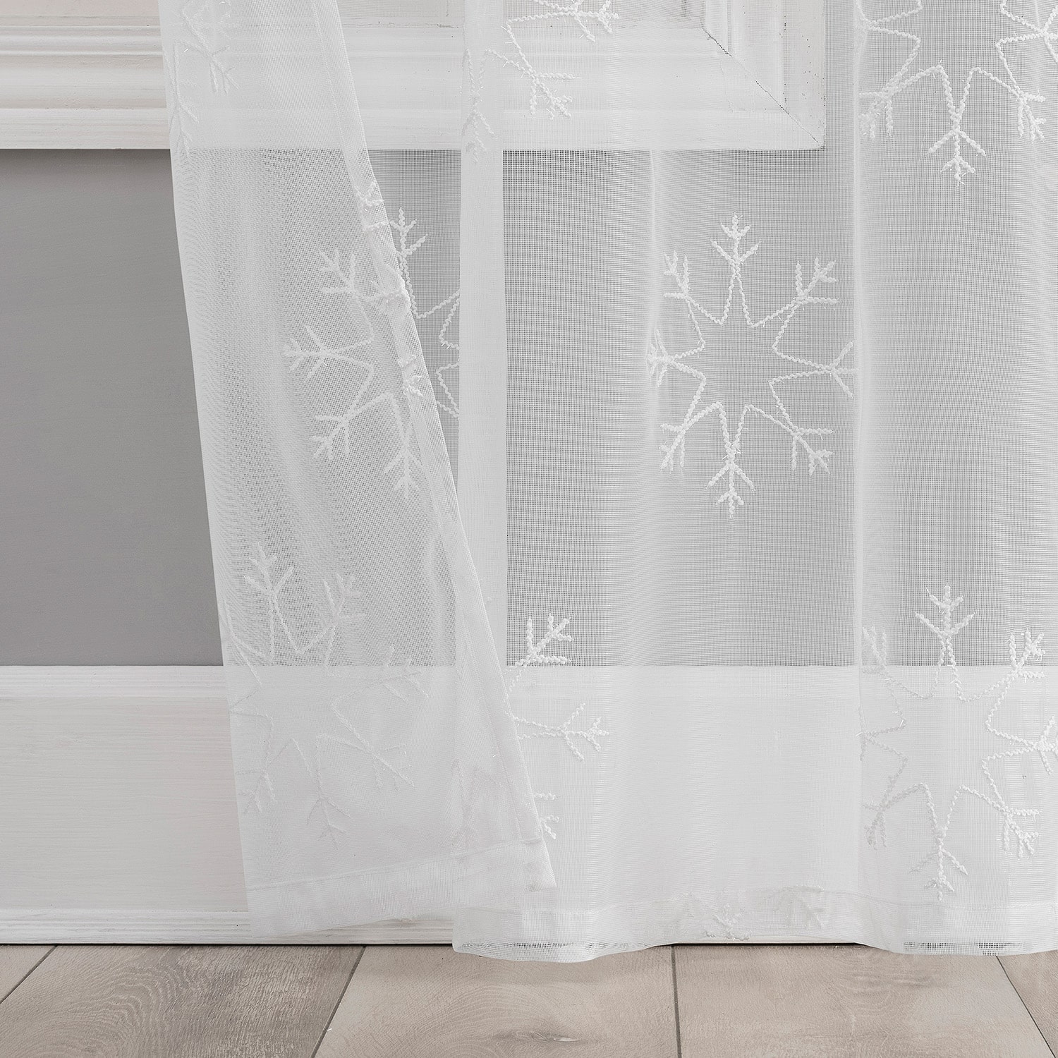 No 918 Crystal Rod Pocket Sheer Set of 2 Curtain Panel