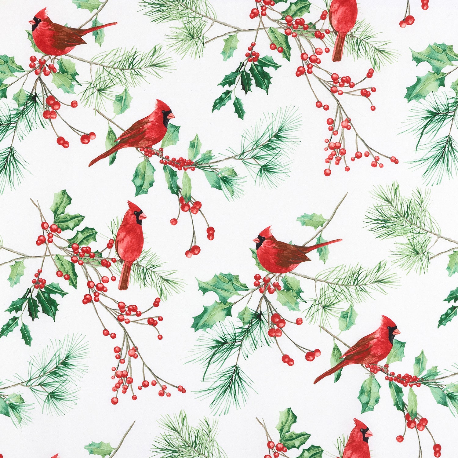 No 918 Cardinals 3-pc. Rod Pocket Kitchen Curtains & Drapes Window Set