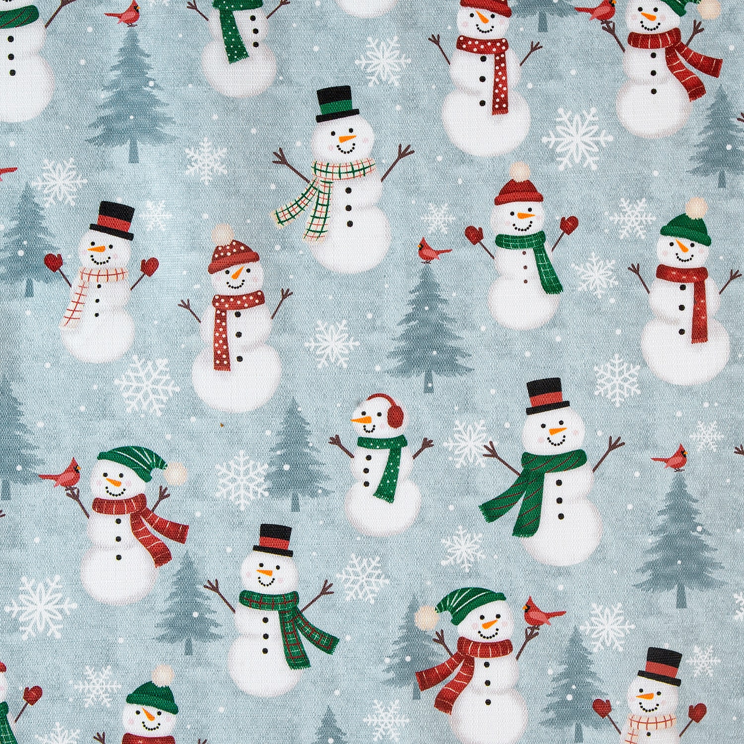 No 918 Snow People 3-pc. Rod Pocket Kitchen Curtains & Drapes Window Set