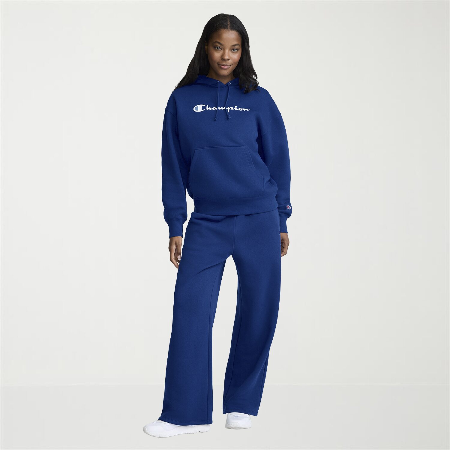 Champion Womens Wide Leg Mid Rise Regular Fit Fleece Sweatpant