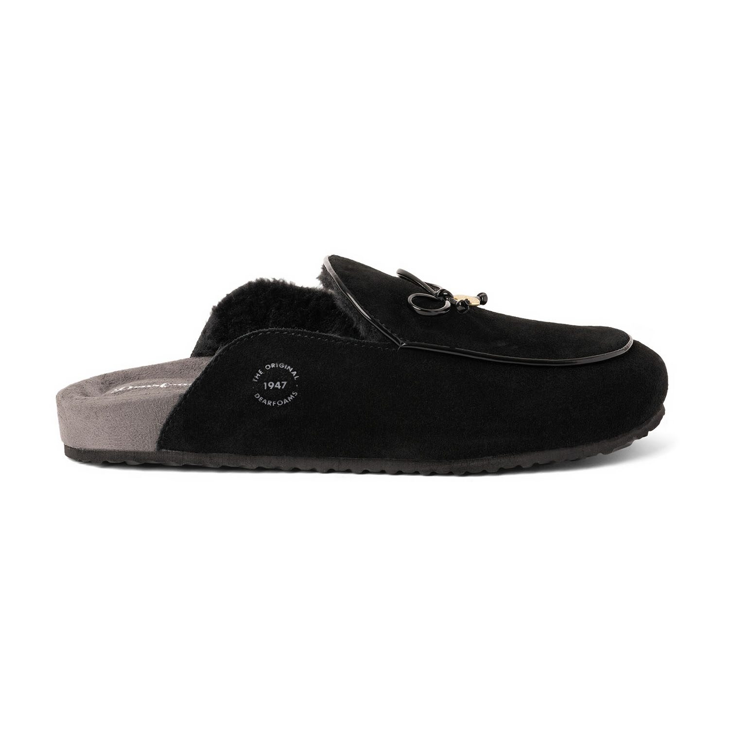 Dearfoams Falan Genuine Suede Scuff Womens Slip-On Slippers