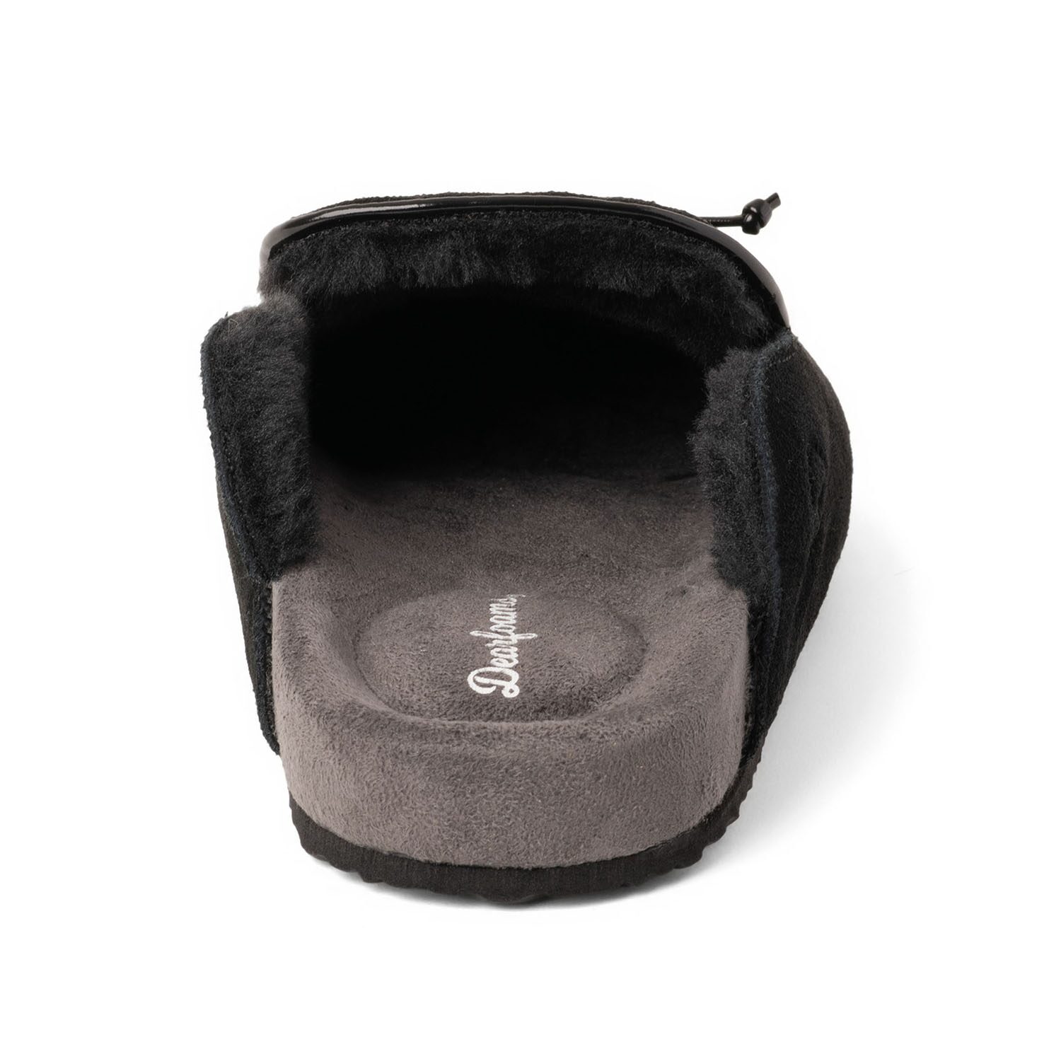 Dearfoams Falan Genuine Suede Scuff Womens Slip-On Slippers