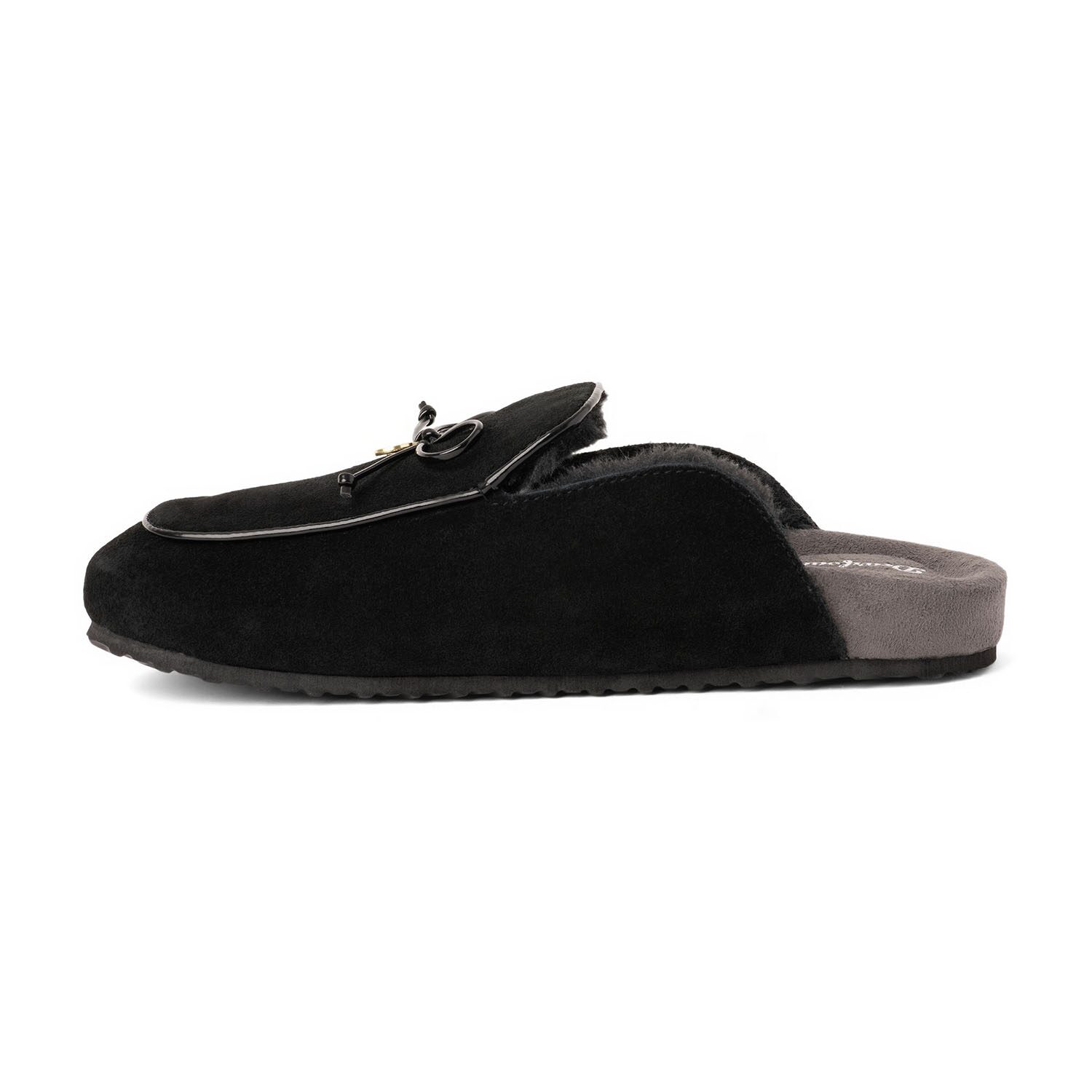Dearfoams Falan Genuine Suede Scuff Womens Slip-On Slippers
