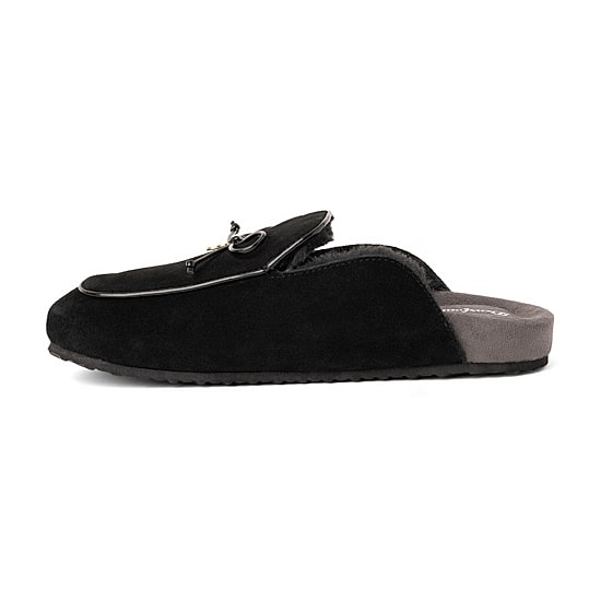 Dearfoams Falan Genuine Suede Scuff Womens Slip-On Slippers