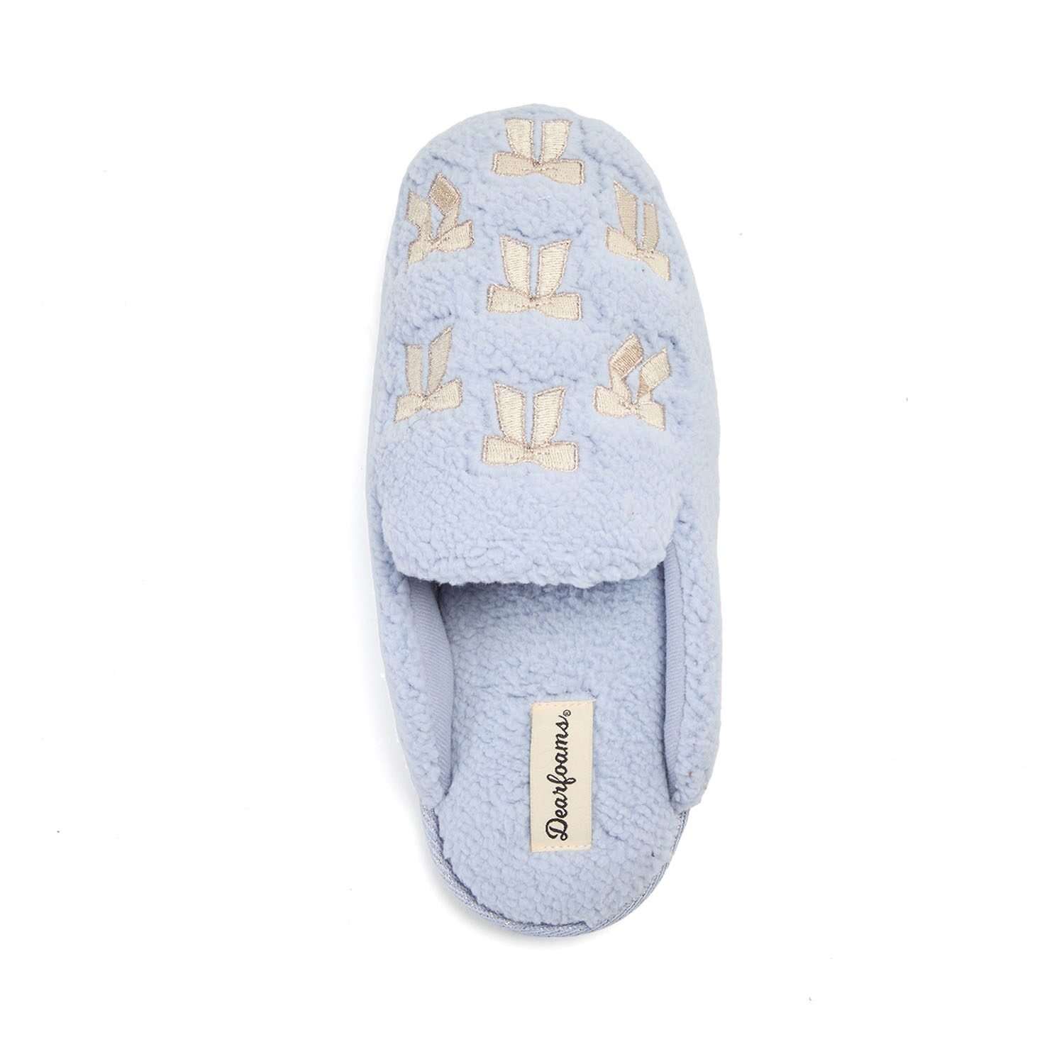 Dearfoams Teddy Heart Scuff Womens Slip-On Slippers