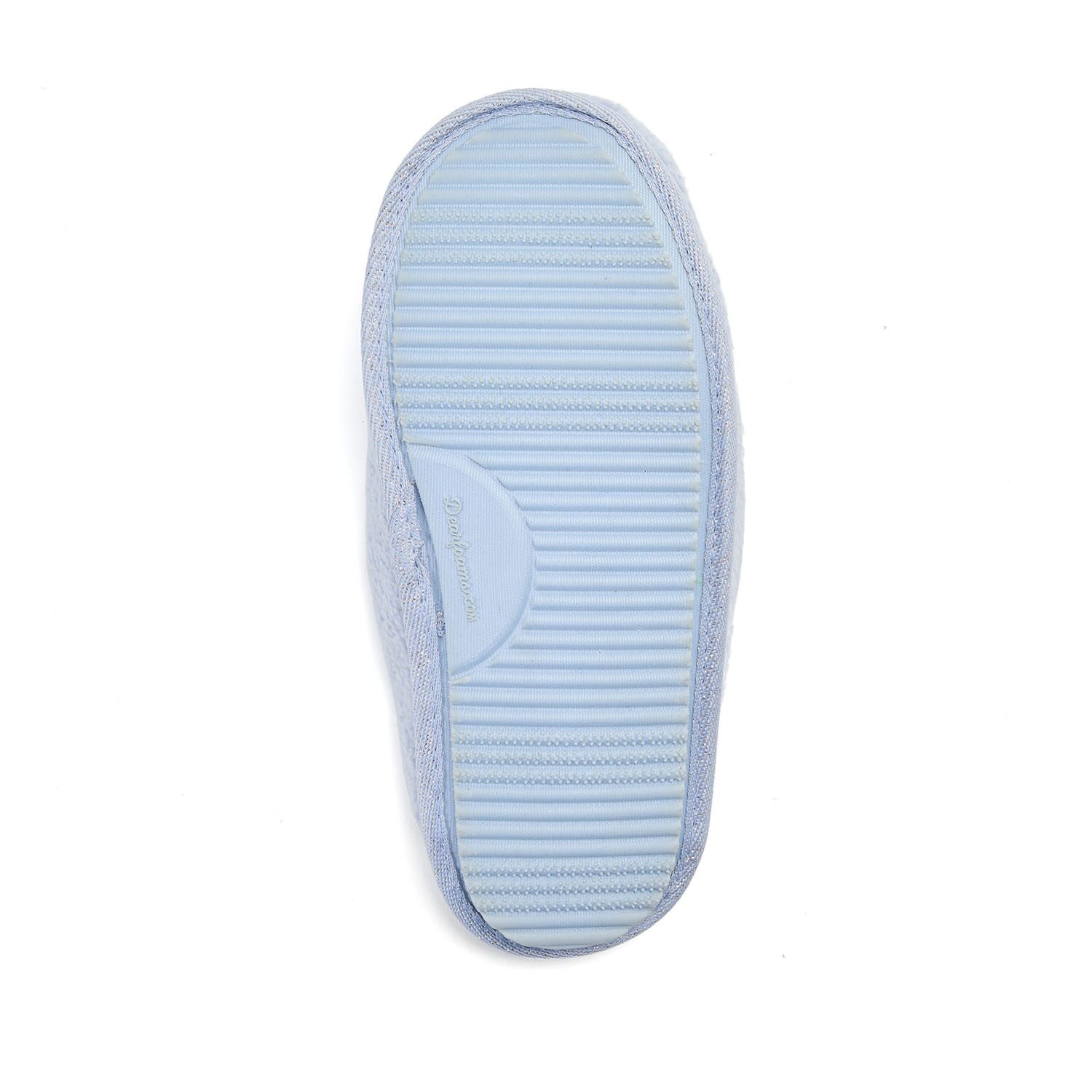 Dearfoams Teddy Heart Scuff Womens Slip-On Slippers