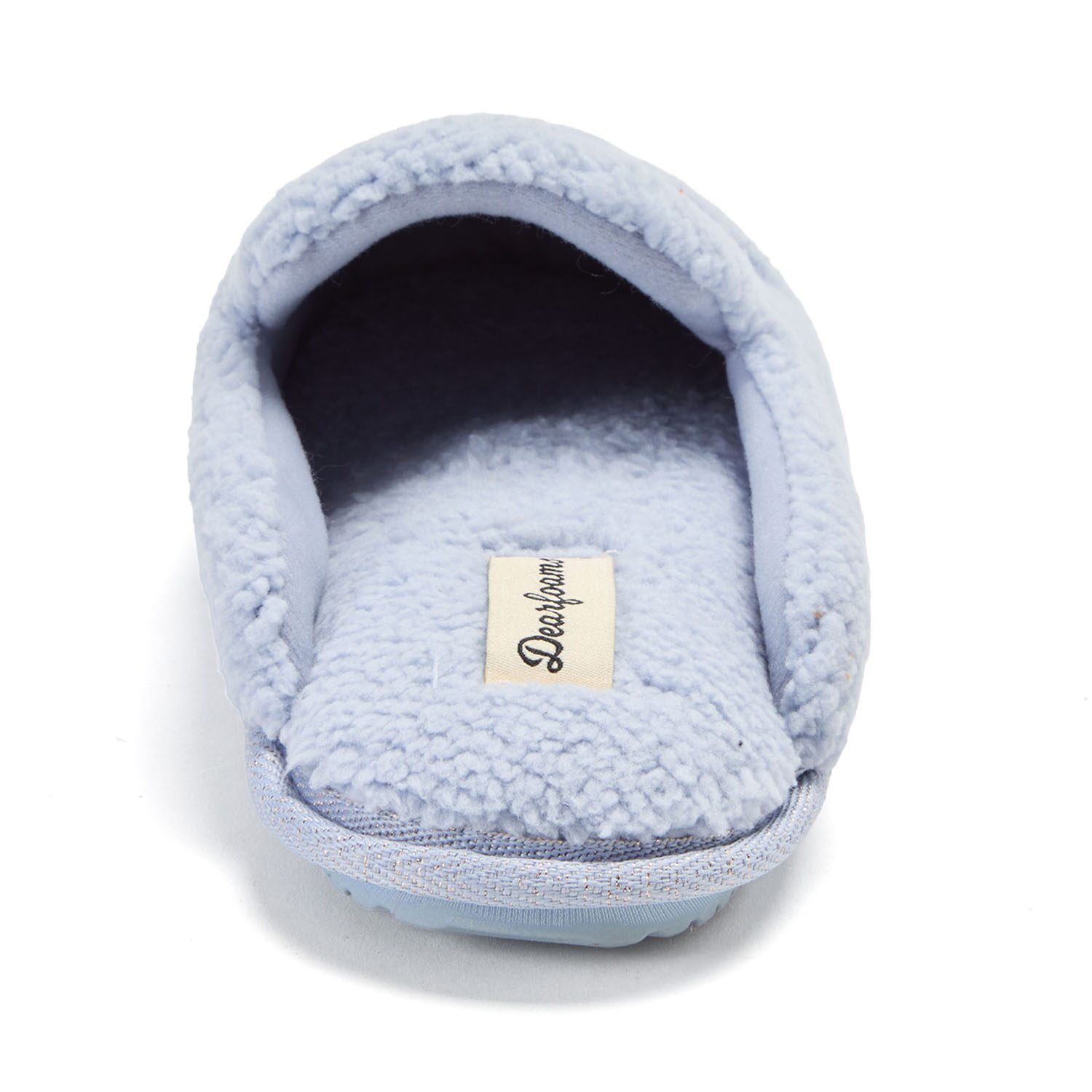 Dearfoams Teddy Heart Scuff Womens Slip-On Slippers