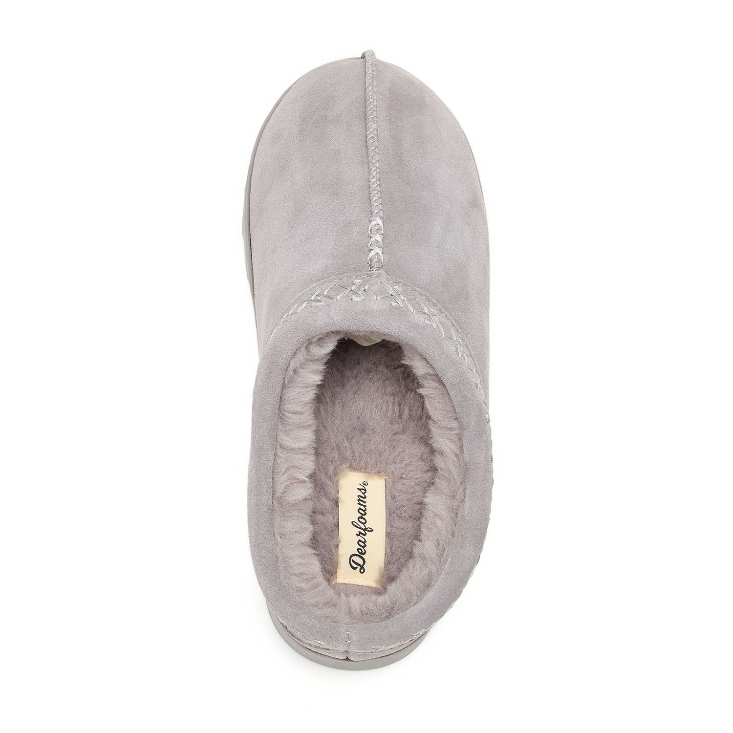 Dearfoams Doreen Genuine Suede With Embroidery Womens Clog Slippers