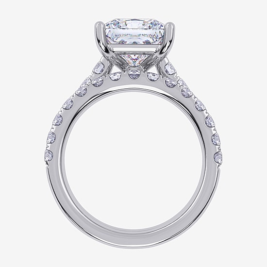 Signature By Modern Bride (G-H / Si1-Si2) Womens 4 CT. T.W. Lab Grown White Diamond 14K Gold Side Stone Bridal Set