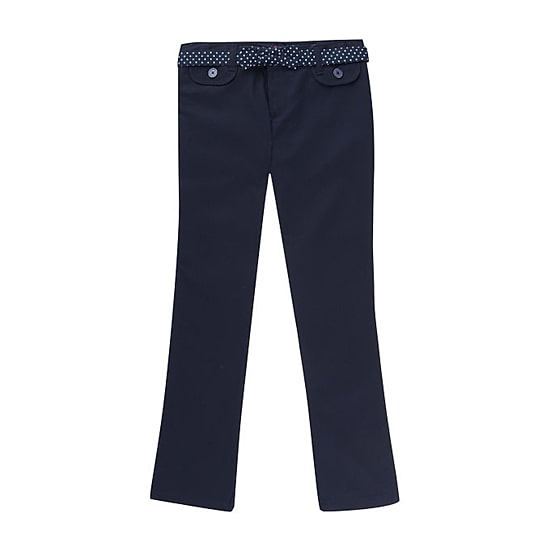 French Toast Little & Big Kid Girls Bootcut Mid Rise Straight Fit Flat Front Pant