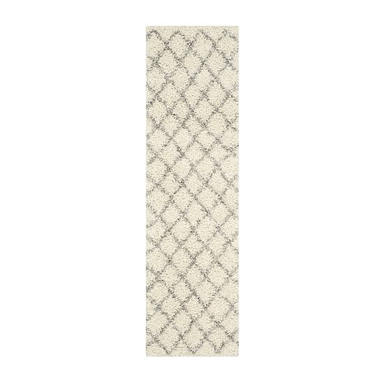 Safavieh Dallas Shag Collection Cara Geometric Runner Rug