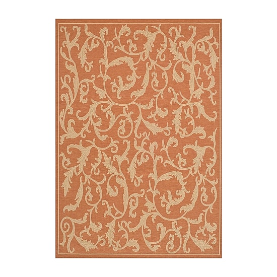 Courtyard Scrolls Indoor/Outdoor Rectangular Rugs 