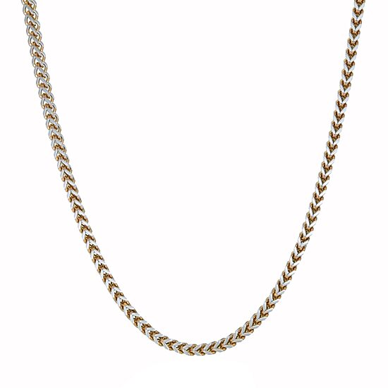Mens Stainless Steel 24 Inch Wheat Chain Necklace