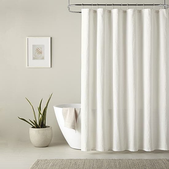 Home Expressions Dobby Stripe Shower Curtain