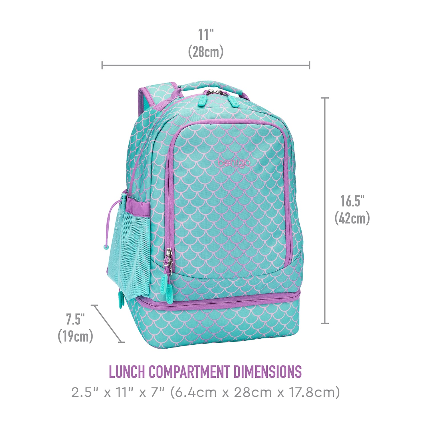 Bentgo Kids Mermaid Scales 2-in-1 Backpack and Insulated Lunch Bag