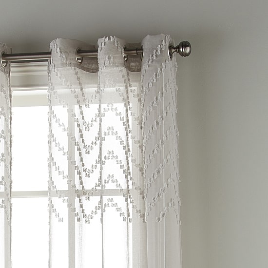 Stratford Park Angelina Grommet Top Sheer Set of 2 Curtain Panel