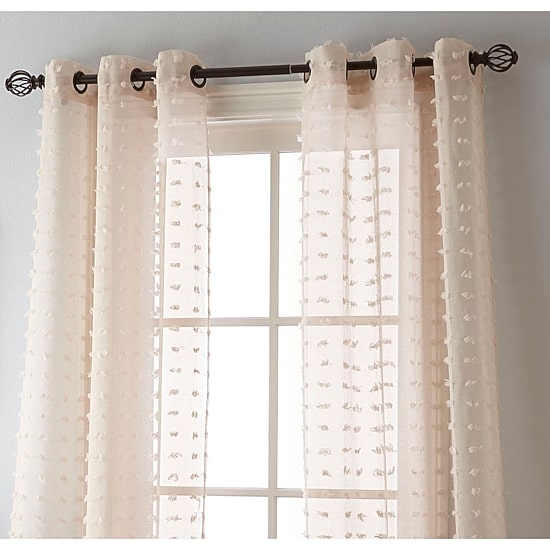 Stratford Park Athena Grommet Top Sheer Set of 2 Curtain Panel