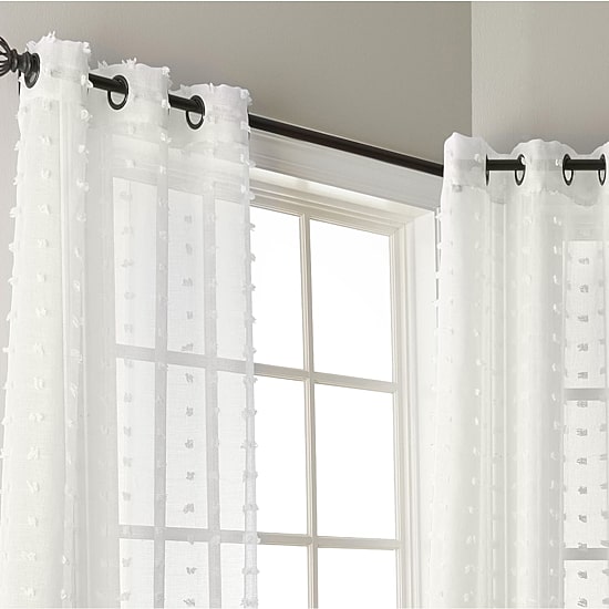 Stratford Park Olimpia Grommet Top Sheer Set of 4 Curtain Panel