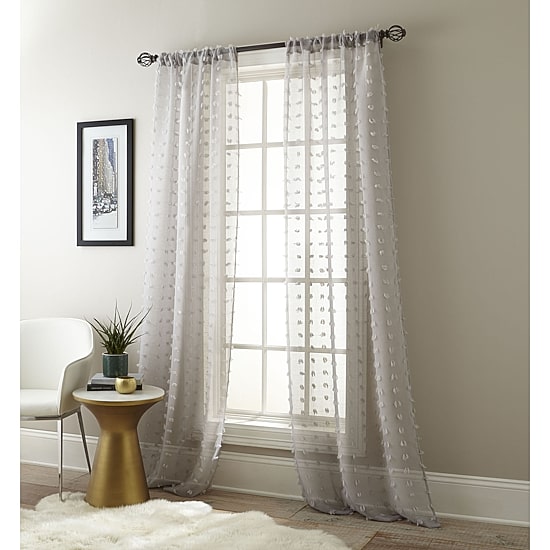 Stratford Park Olimpia Rod Pocket Sheer Set of 2 Curtain Panel