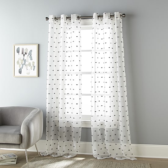 Stratford Park Celyn Grommet Top Sheer Set of 2 Curtain Panel