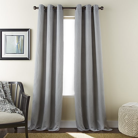 Stratford Park Percy Grommet Top Light-Filtering Set of 2 Curtain Panel