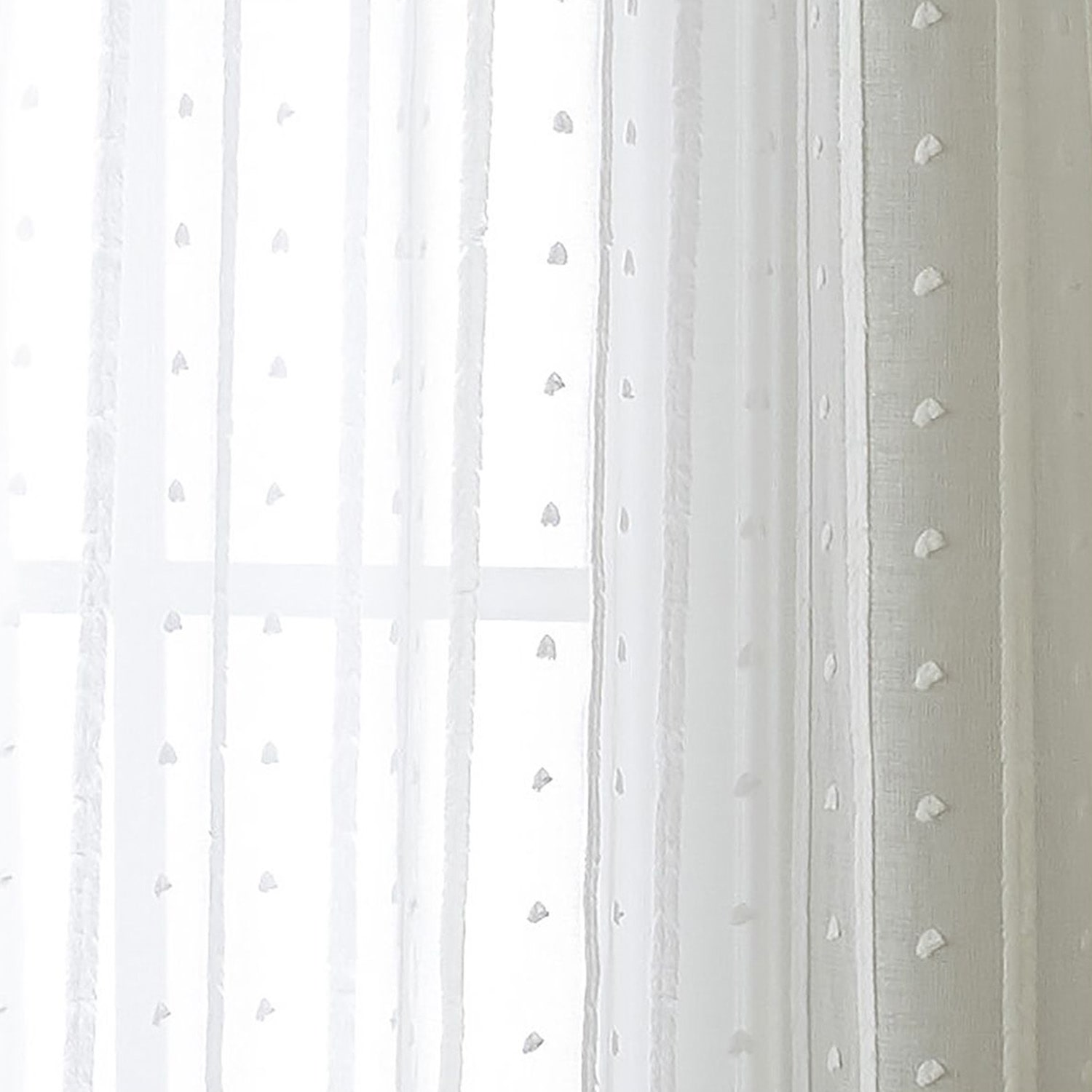 Stratford Park Elina Grommet Top Sheer Set of 2 Curtain Panel