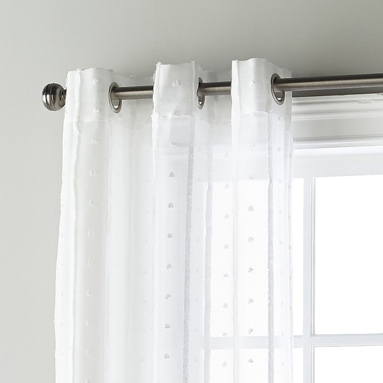Stratford Park Elina Grommet Top Sheer Set of 2 Curtain Panel