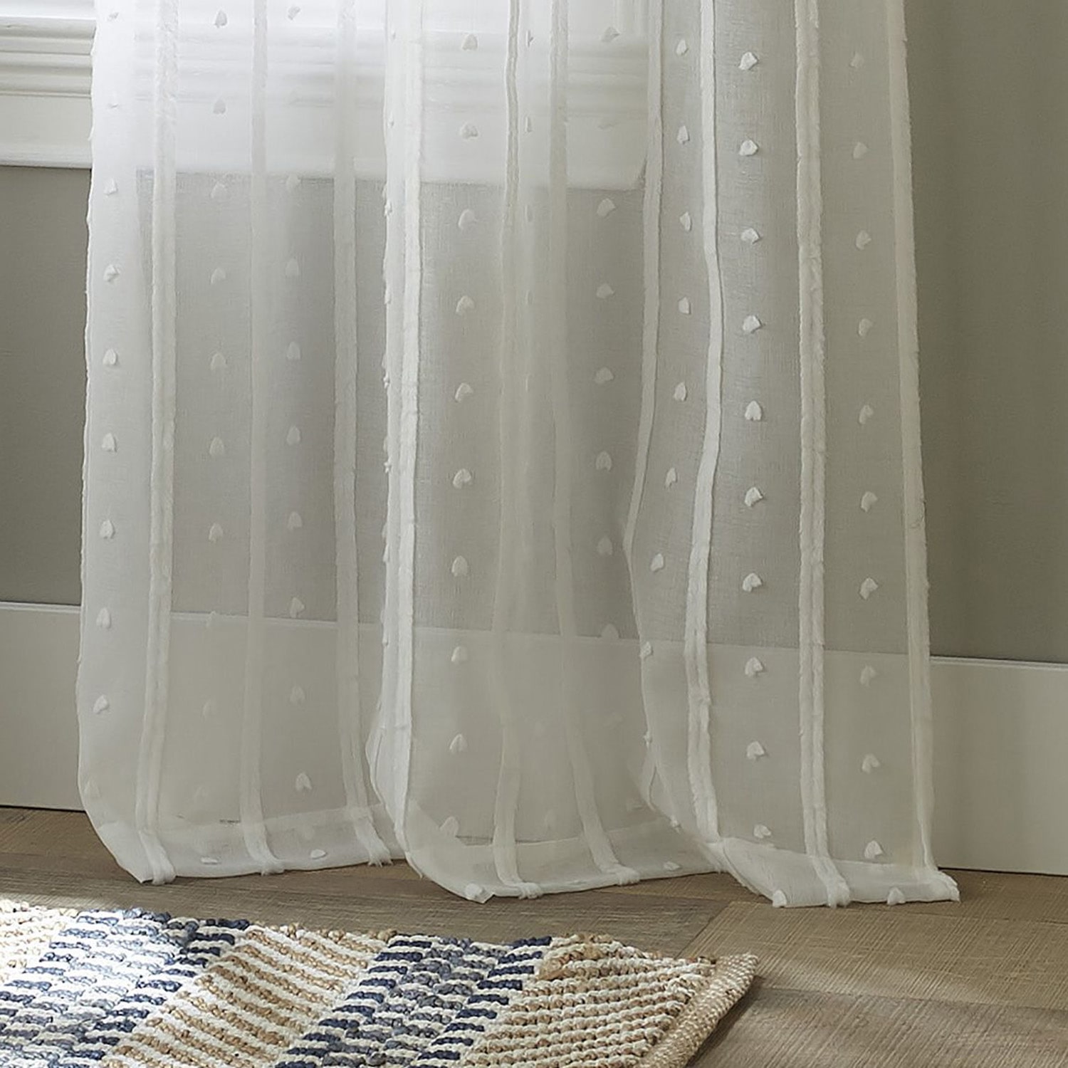 Stratford Park Elina Grommet Top Sheer Set of 2 Curtain Panel
