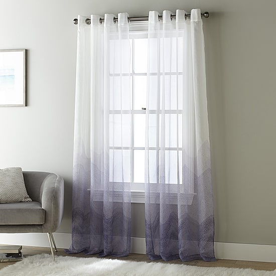 Stratford Park Shelby Grommet Top Sheer Single Curtain Panel