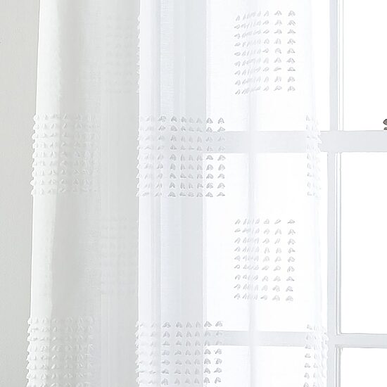 Stratford Park Rosie Grommet Top Sheer Set of 2 Curtain Panel