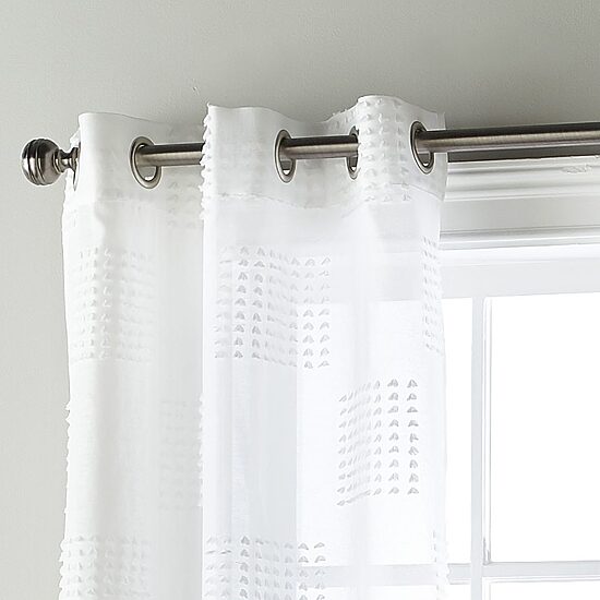 Stratford Park Rosie Grommet Top Sheer Set of 2 Curtain Panel