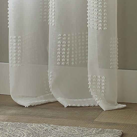 Stratford Park Rosie Grommet Top Sheer Set of 2 Curtain Panel