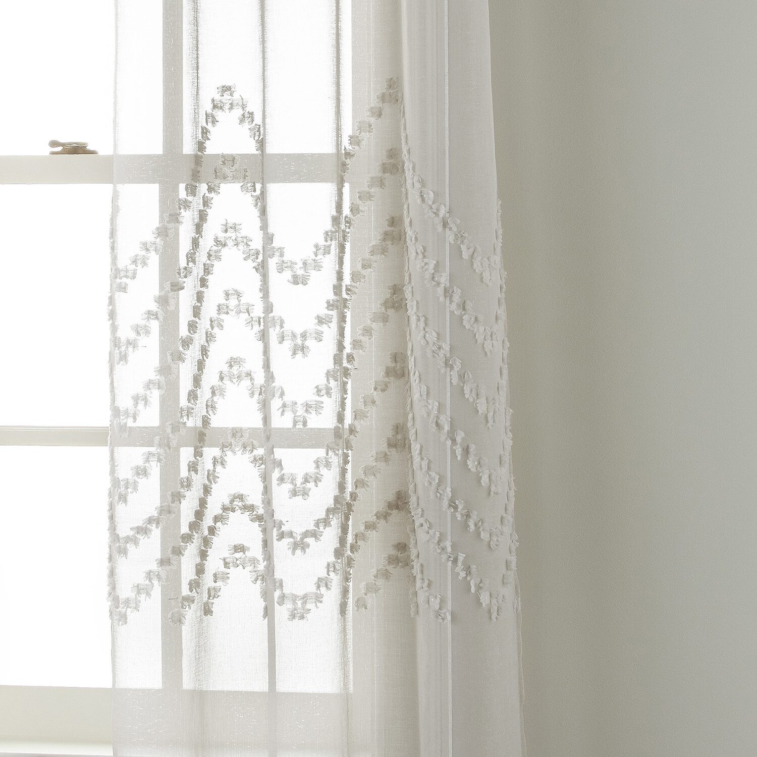 Stratford Park Luisa Grommet Top Sheer Set of 2 Curtain Panel