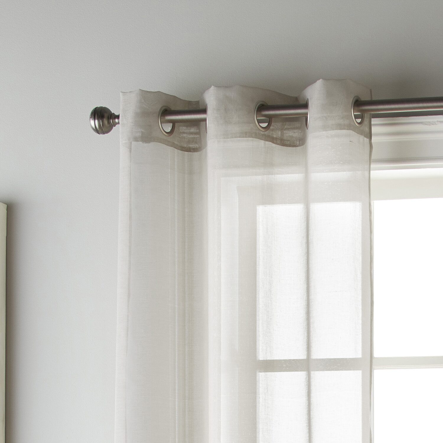 Stratford Park Luisa Grommet Top Sheer Set of 2 Curtain Panel