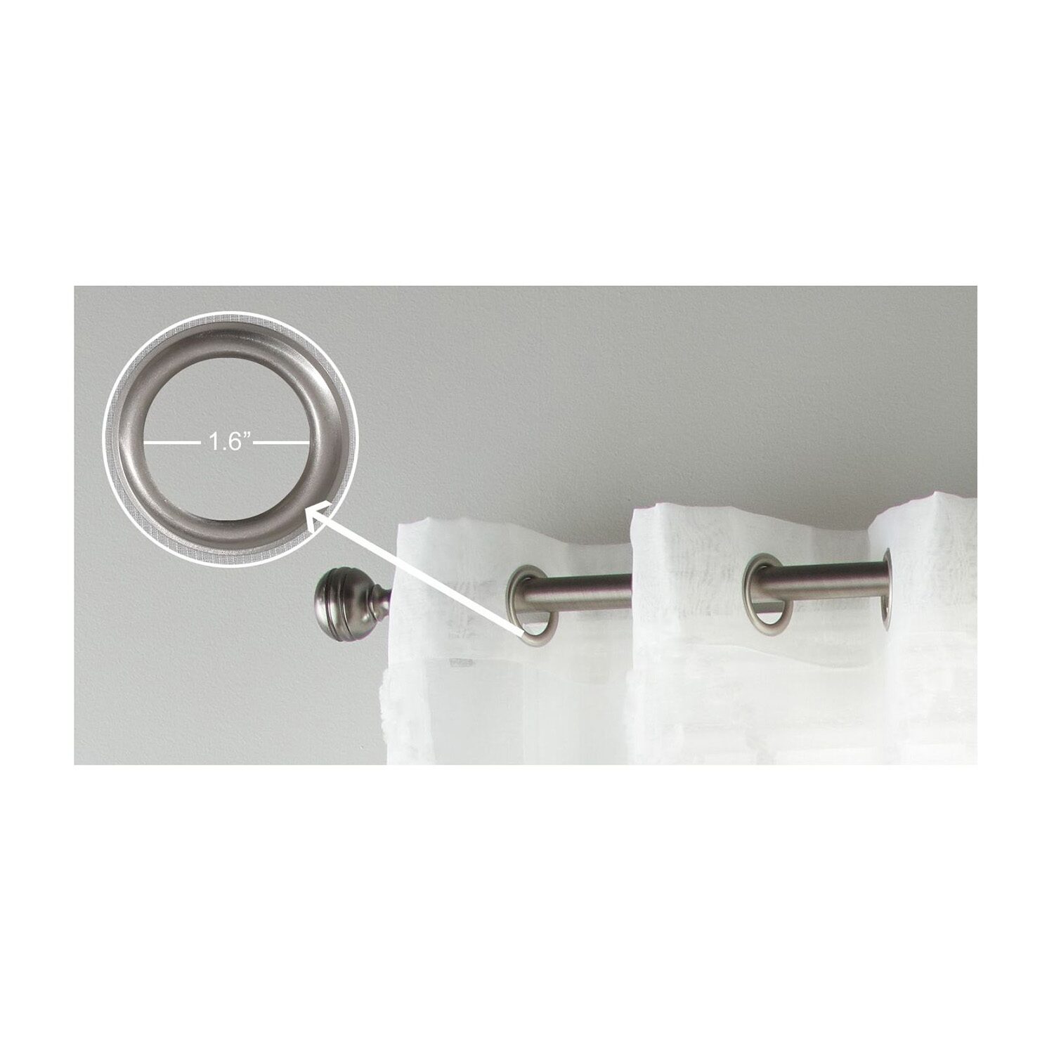 Stratford Park Luisa Grommet Top Sheer Set of 2 Curtain Panel