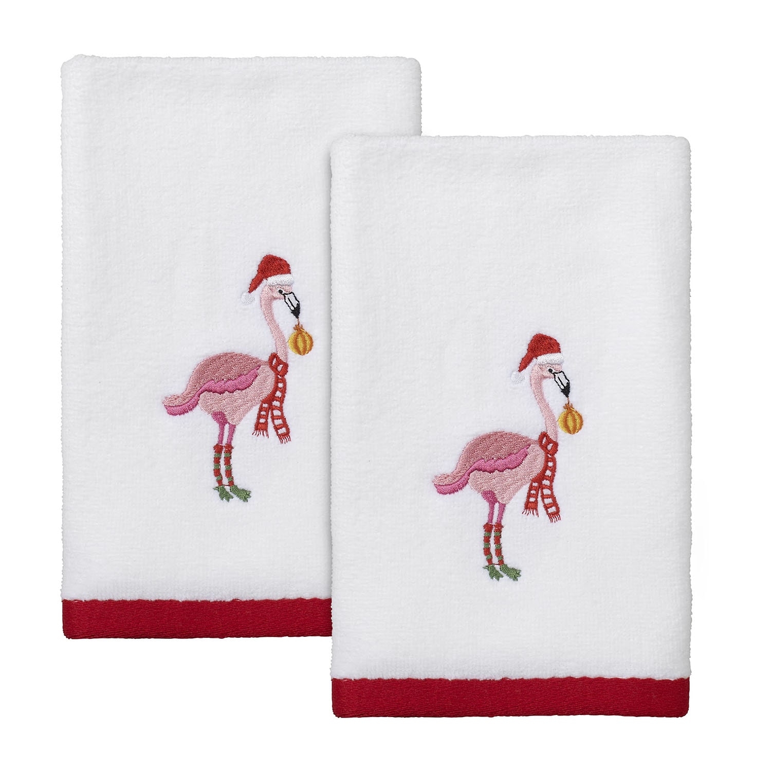 Avanti Flamingo Jingle 2-pc. Fingertip Towel