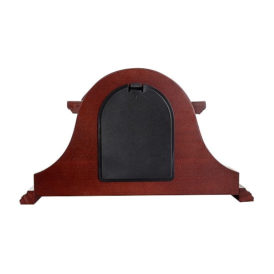 Megagoods 10.5" Redwood Black Mantel Clock