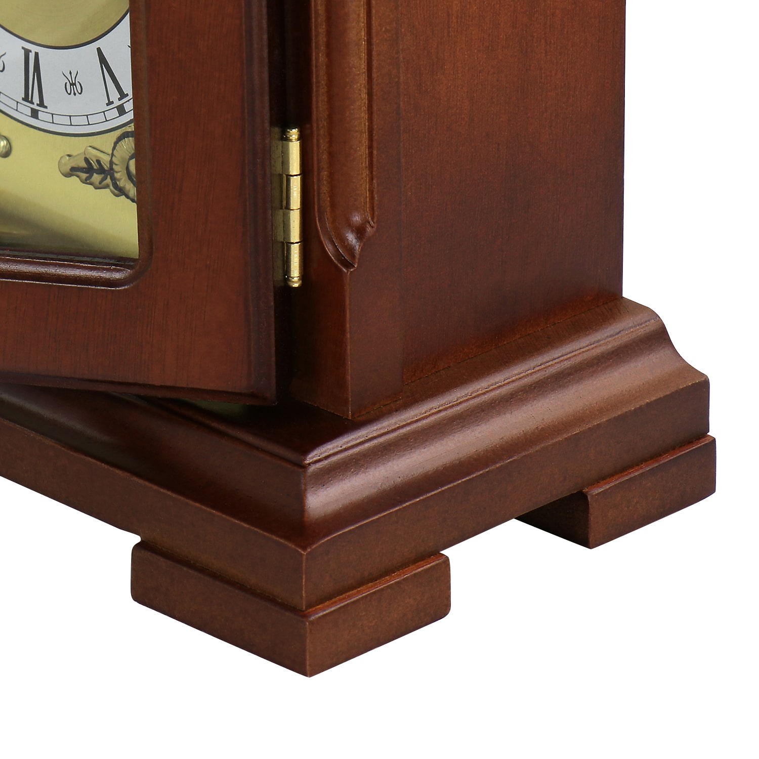 Megagoods 12" Redwood Black Mantel Clock