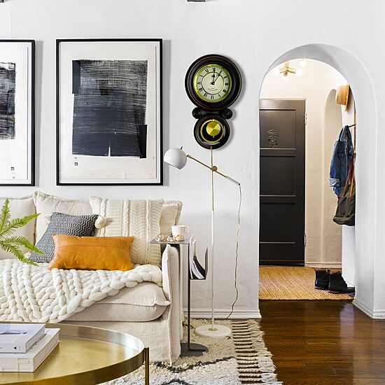 Bedford Clock Collection 17.5" Contemporary Round Wall Clock