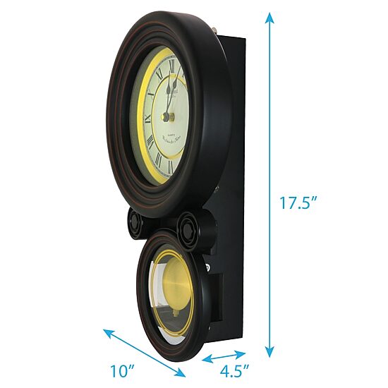 Bedford Clock Collection 17.5" Contemporary Round Wall Clock