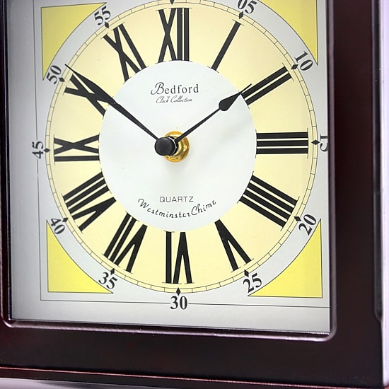 Bedford Clock Collection Redwood Oak Finish Wall Clock