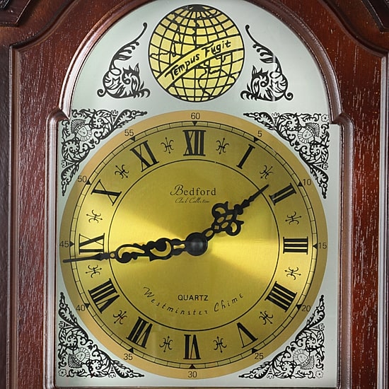 Bedford Clock Collection Grand Antique Chiming Wall Clock