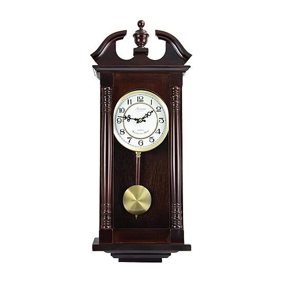 Bedford Clock Collection 27.5" Cherry Oak Wall Clock