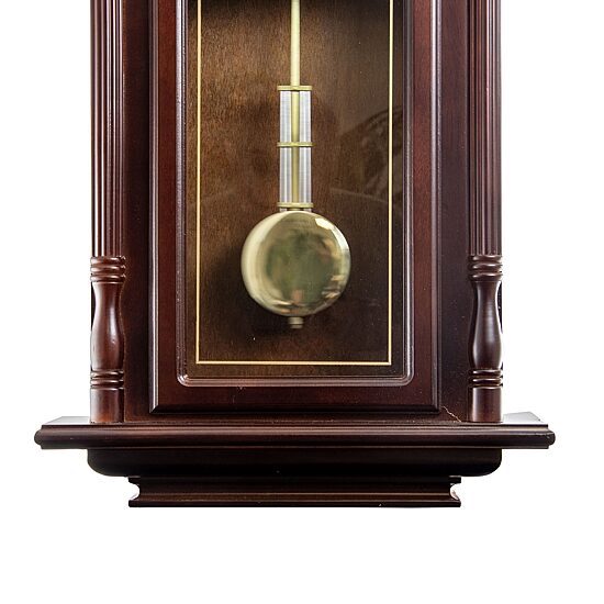 Bedford Clock Collection 38" Chiming Pendulum In Cherry Oak Finish Wall Clock