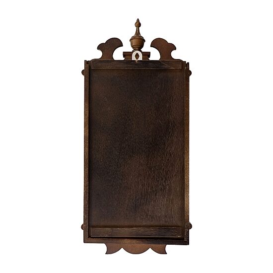 Bedford Clock Collection Leo 21" Chestnut Wood Chiming Pendulum Wall Clock