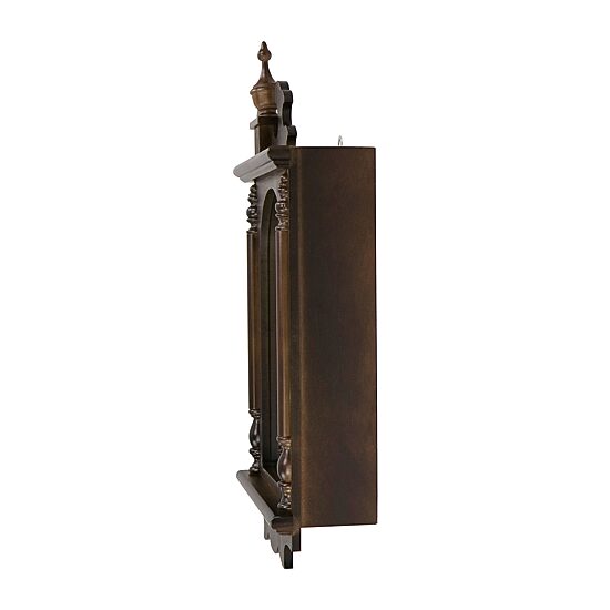 Bedford Clock Collection Leo 21" Chestnut Wood Chiming Pendulum Wall Clock